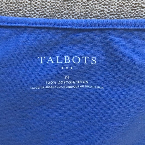TALBOTS v-neck blue tee - Picture 6 of 7